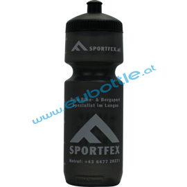 EU Bottle BigMouth 750ml Clear-black - Sportfex