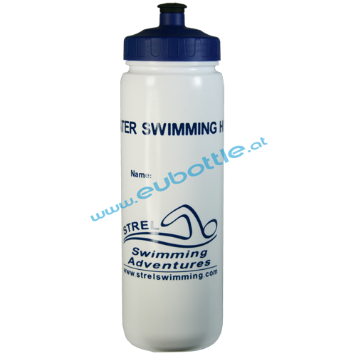 EU Bottle MAX-Sport 1000ml white - Strel Schwimming