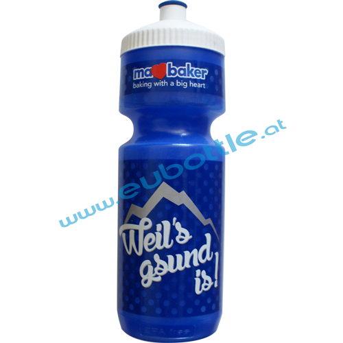EU Bottle BigMouth 750ml clear-blue - ma baker